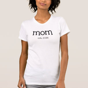 Black Lettering Established Mum T-Shirt