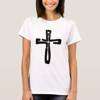black letters of Jesus on the Cross T-Shirt