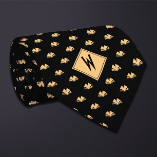 Black Librarian Reading Books Tie