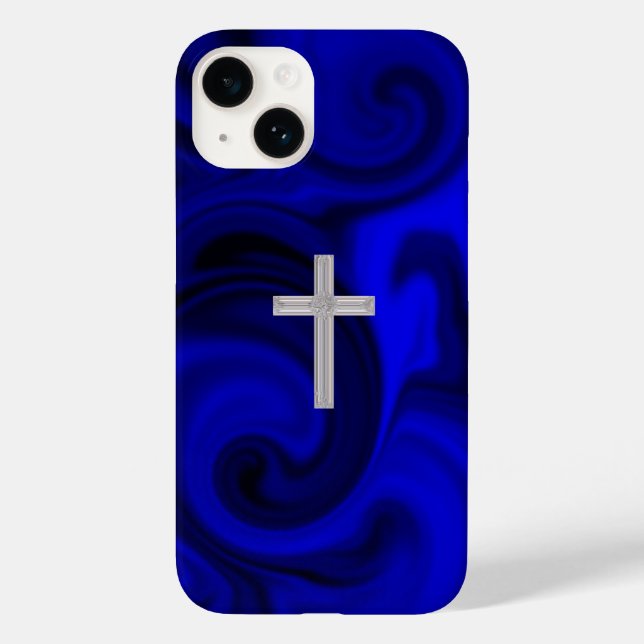Black Light Crystal Cross High Resolution  Case-Mate iPhone Case (Back)