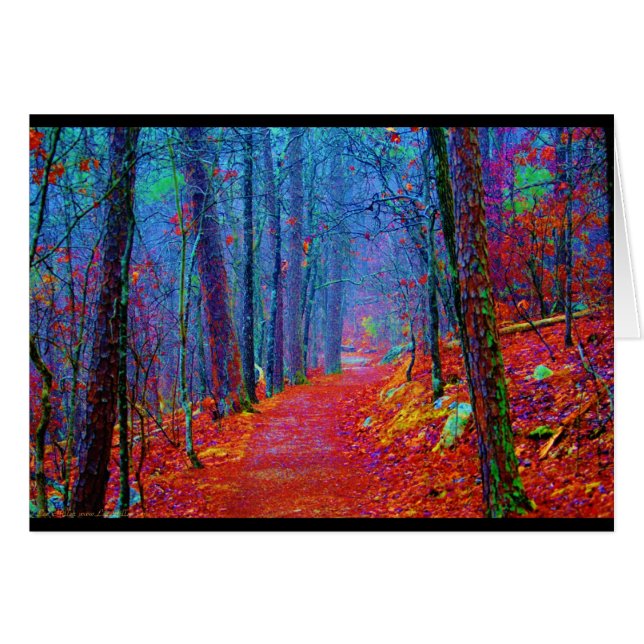 Black Light Forest Oil Painting (Front Horizontal)