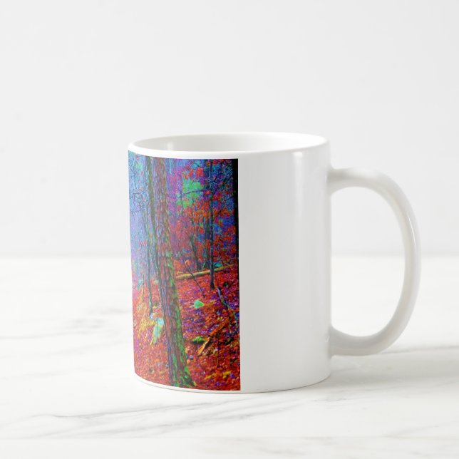 Black Light Forest Oil Painting Coffee Mug (Right)