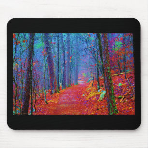 Black Light Forest Oil Painting Mouse Mat