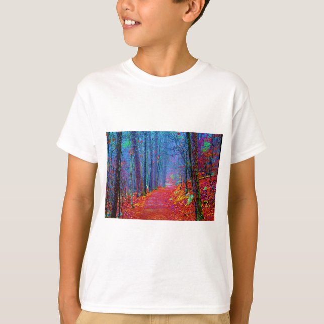 Black Light Forest Oil Painting T-Shirt (Front)