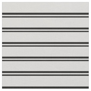 Black & Light Grey Lines/Stripes Pattern Fabric
