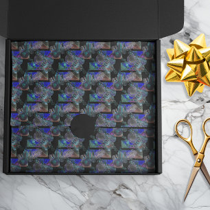 Black Light Neon Glow Xmas Ornament Cluster Tissue Paper