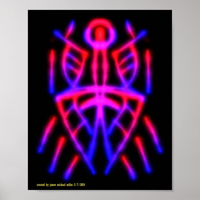 Black Light Poster By James Michael Miller  (Front)
