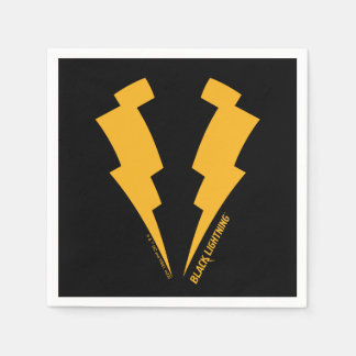 Black Lightning Bolts Graphic Napkin