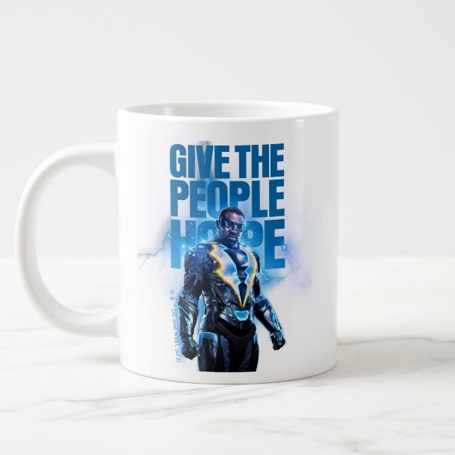 Black Lightning - Give The People Hope Large Coffee Mug (Left)