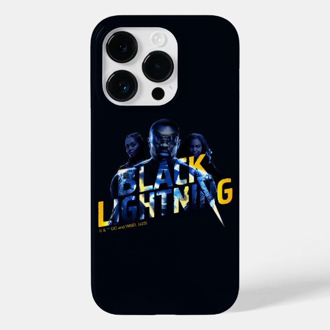 Black Lightning Heroes Graphic Case-Mate iPhone Case (Back)