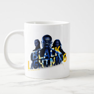 Black Lightning Heroes Graphic Large Coffee Mug