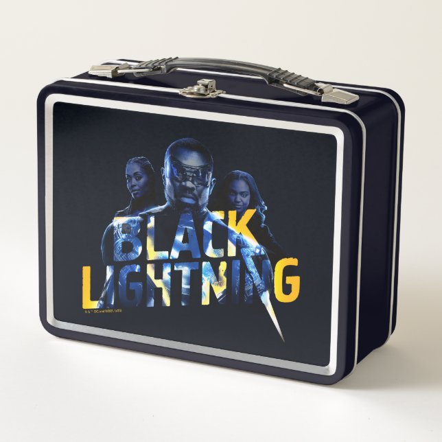 Black Lightning Heroes Graphic Metal Lunch Box (Front)