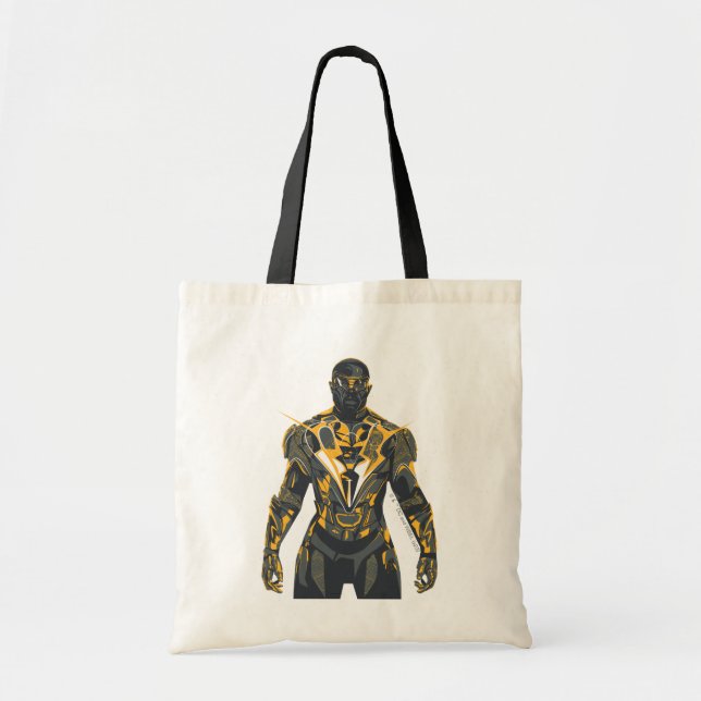 Black Lightning Illustration Tote Bag (Front)