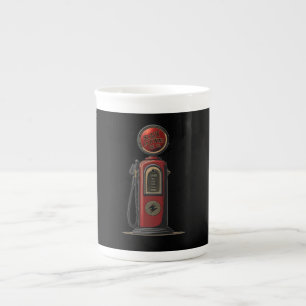 Black Lightning Oil Company Retro Gas Pump Bone China Mug