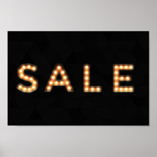 Black Lights Sale Sign Poster