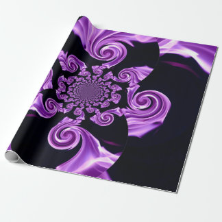 Black Lila Wrapping Paper