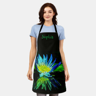"Black Lily" All-Over Print Apron