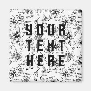 Black Lily Flowers Magnet