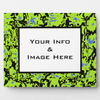 Black & Lime Abstract Swirl Frame