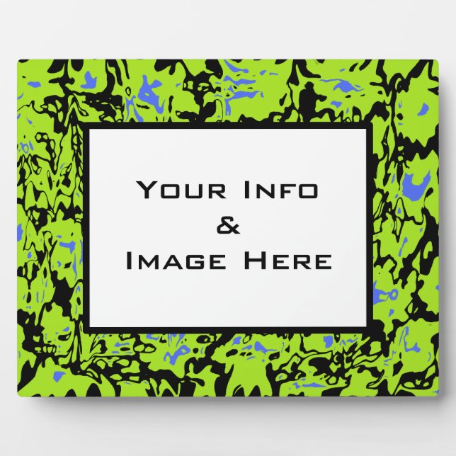 Black & Lime Abstract Swirl Frame (Front)