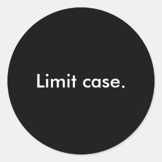 Black 'Limit case.' Stickers