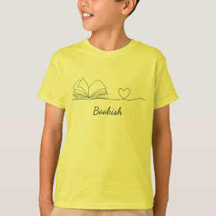 Black Line Art, Book Lover T-Shirt