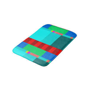 Black Line Chevron Design Bath Mat