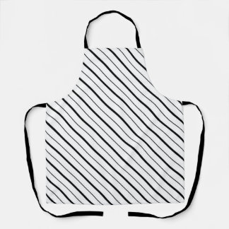 Black Line Geometry Simple Apron