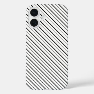 Black Line Geometry Simple iPhone 16 Case