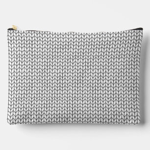 BLACK LINE KNIT Large Accessory Pouch