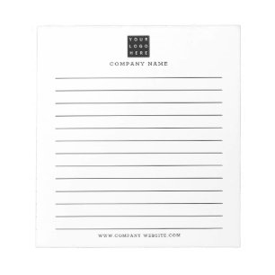  Black Lined  Business Logo Company Promotional Notepad