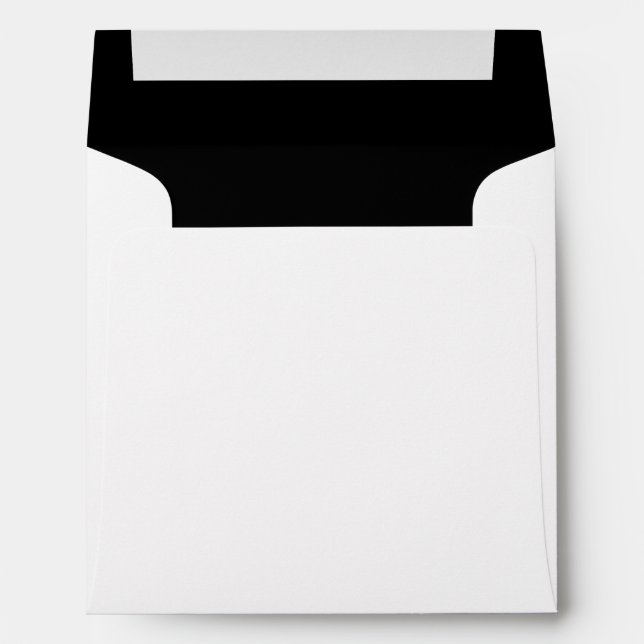Black Lined Square Envelopes (Back (Bottom))