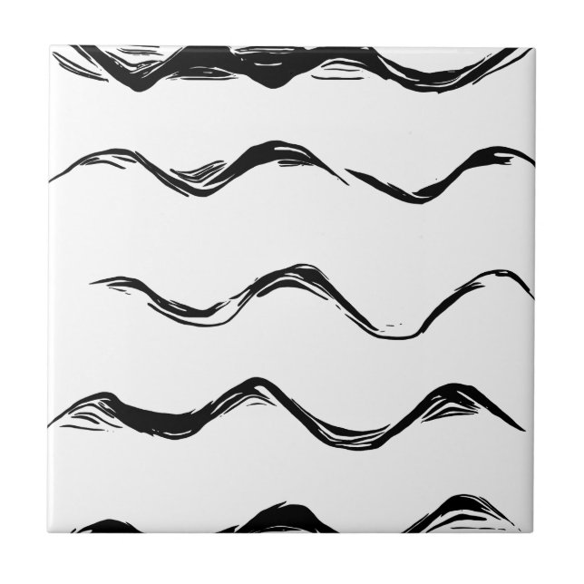 Black lines pattern tile (Front)