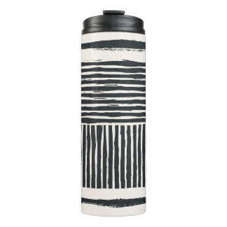 Black lines thermal tumbler