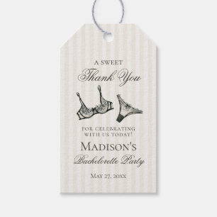 Black Lingerie Shower Bachelorette Bridal Favor Gift Tags