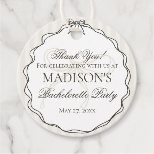 Black Lingerie Shower Bachelorette Party Bridal Favour Tags