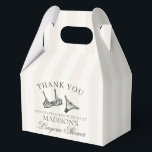 Black Lingerie Shower Bachelorette Party Gable Favour Box<br><div class="desc">Oh-la-la! Classic meets couture with this black lace and beige lingerie theme. This timeless colour palette adds a touch of luxury and allure to your night of celebration. Perfect for planning an unforgettable bachelorette party or lingerie shower. ★ Let me help you plan your next party! ★ If you need...</div>