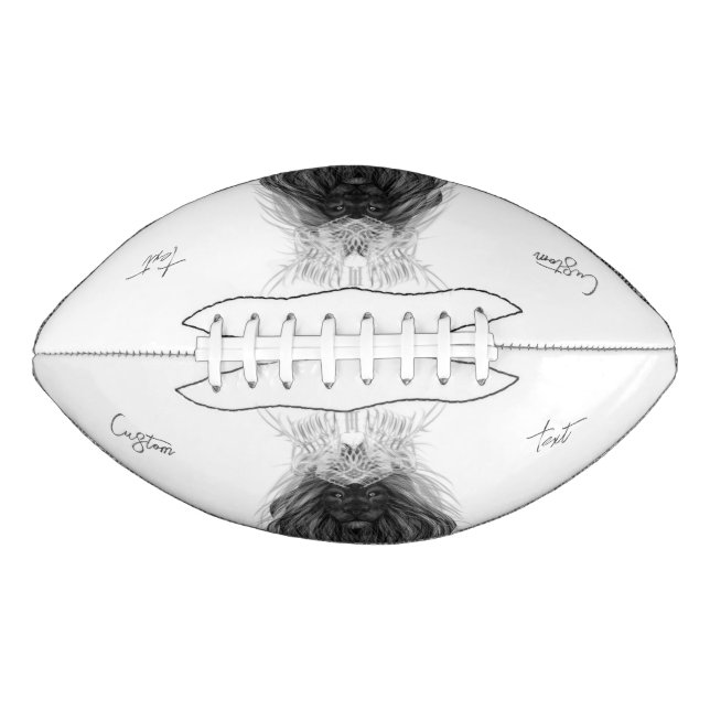 Black Lion with Antlers Crown and Monogram American Football (Front)