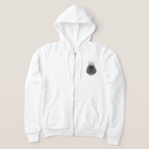 Black Lion with Antlers Crown and Monogram Hoodie