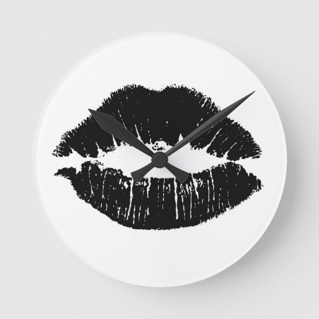 Black Lips Clock (Front)