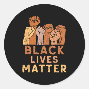 Black Lives Blm Human Rights Black History Month Classic Round Sticker