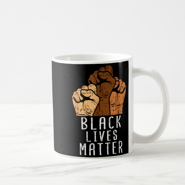 Black Lives Blm Human Rights Black History Month  Coffee Mug (Right)