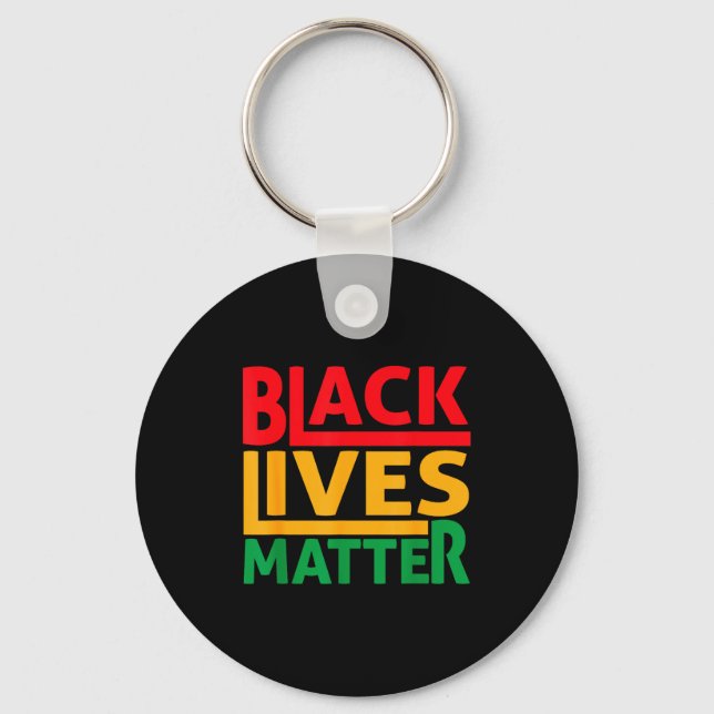 Black Lives Blm Human Rights Black History Month  Key Ring (Front)
