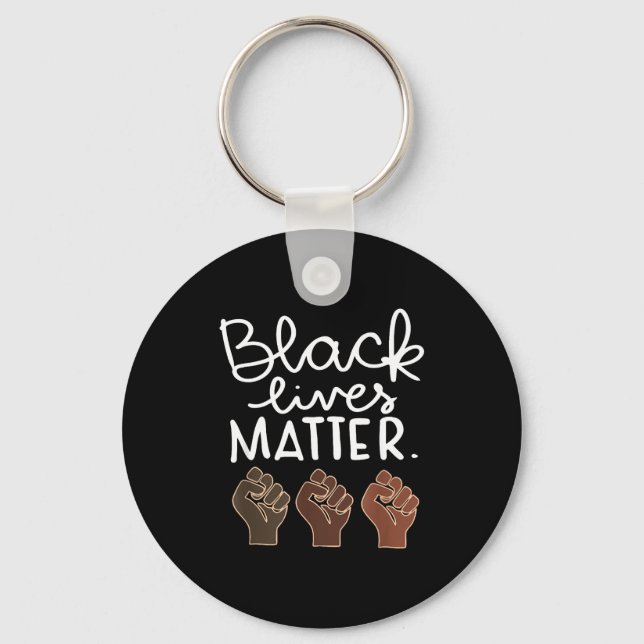 Black Lives Blm Human Rights Black History Month  Key Ring (Front)