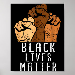 Black Lives Blm Human Rights Black History Month  Poster