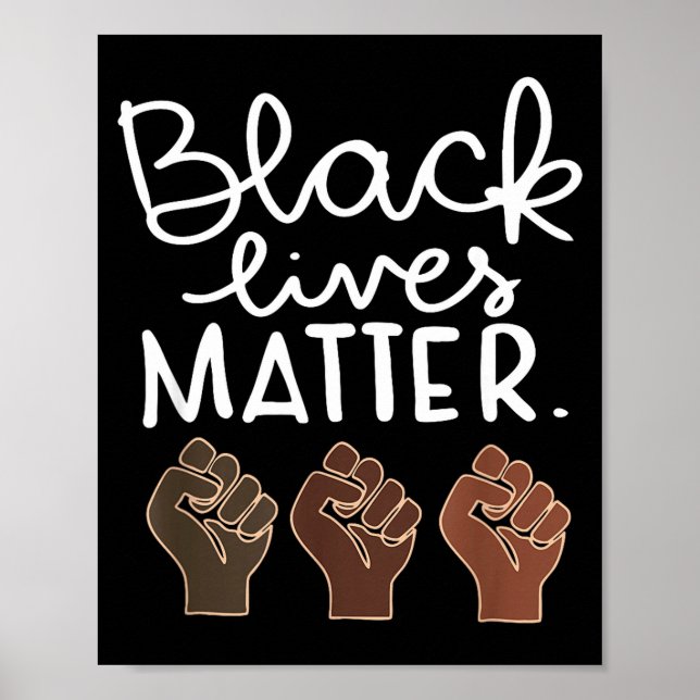 Black Lives Blm Human Rights Black History Month  Poster (Front)