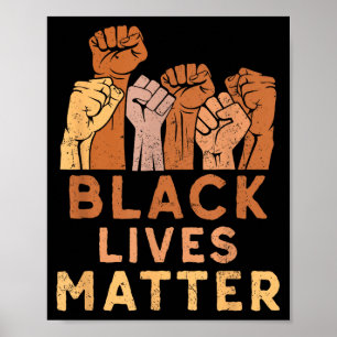 Black Lives Blm Human Rights Black History Month  Poster
