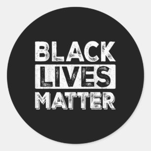 Black Lives Blm Human Rights Kids Men Women Classic Round Sticker