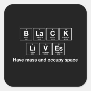 Black Lives - Chemical Symbols Glossy Stickers