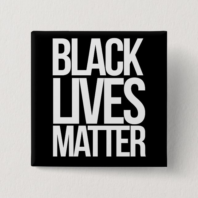 Black Lives Matter 15 Cm Square Badge (Front)